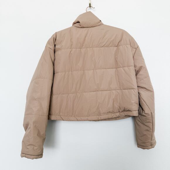 The Fifth Label Nadine Cropped Puffer Jacket Taupe US Size 6 Minimalist Winter - Picture 5 of 8